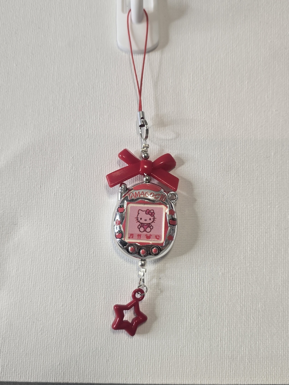 Hello Kitty Red Tamagotchi-Style Phone Charm